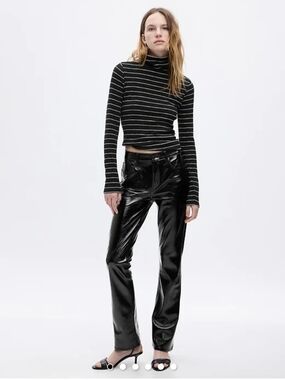 GAP Vegan Leather Baby Boot Mid Rise Pants